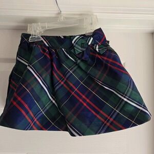 Gymboree Girl's Navy‎ Plaid Lined Skirt size 3T With Bloomers New With Tags